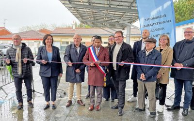 Léguevin : 3 ombrières photovoltaïques en autoconsommation pour consommer de l’énergie verte produite localement
