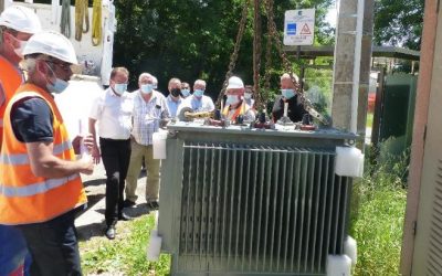 Le Syndicat d’énergie à Le Grès pour le renforcement du réseau électrique